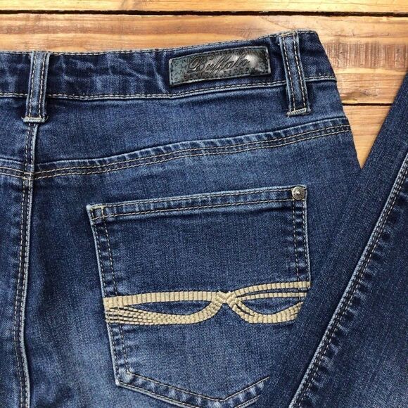 BUFFALO David Bitton jeans straight leg low rise stretchy soft denim size 4 - Picture 6 of 12
